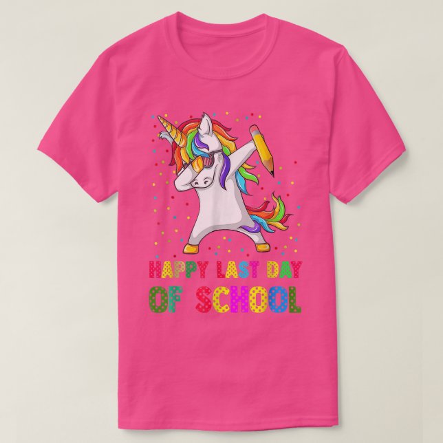 Lycklig i förra skoldagen 2022: Lärare Student Cut T Shirt (Design framsida)