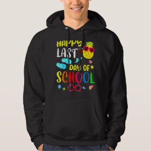Lycklig i förra skoldagen för Student Cute Pineapp Hoodie