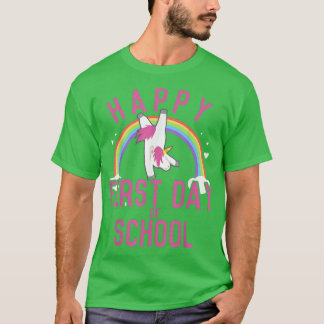 Lycklig i första skolan t shirt
