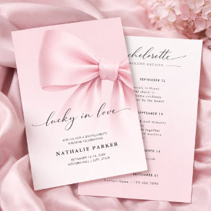 Lycklig i kärlek Elegant Bachelorette-helg  Inbjudningar