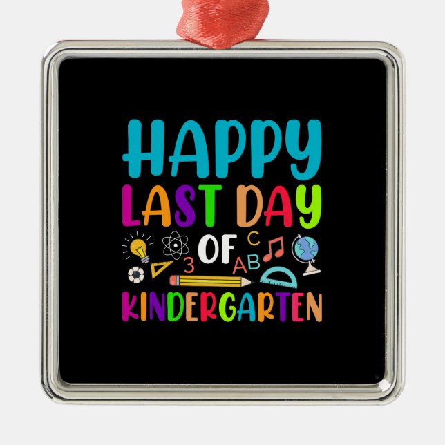 Lycklig i Kindergarten i fjol Julgransprydnad Metall (Framsidan)