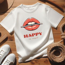 Lycklig i rep t shirt