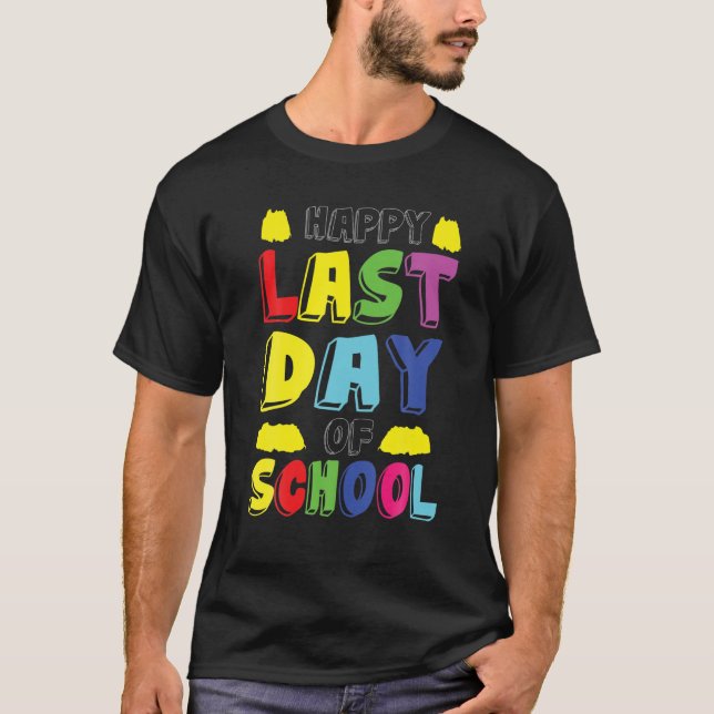 Lycklig i Studenter och lärarnas Roligt i skolan T Shirt (Framsida)