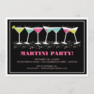 Lycklig inbjudan för coctailMartini party