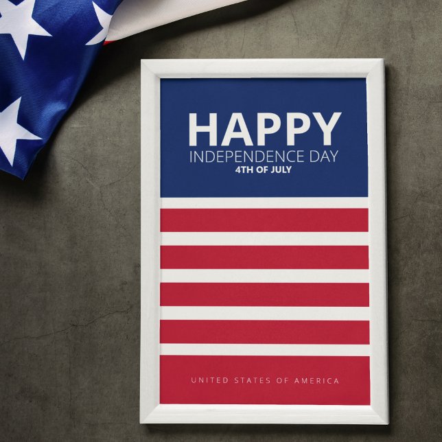 Lycklig Independence day 14:e juli Poster (Happy Independence Day 14th july)