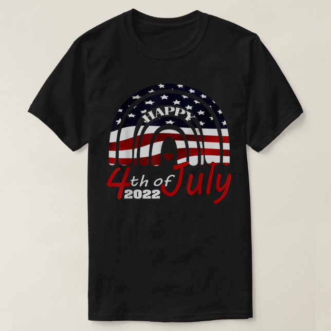Lycklig Independence day 2022, Lycklig 4 juli 2002 T Shirt (Design framsida)