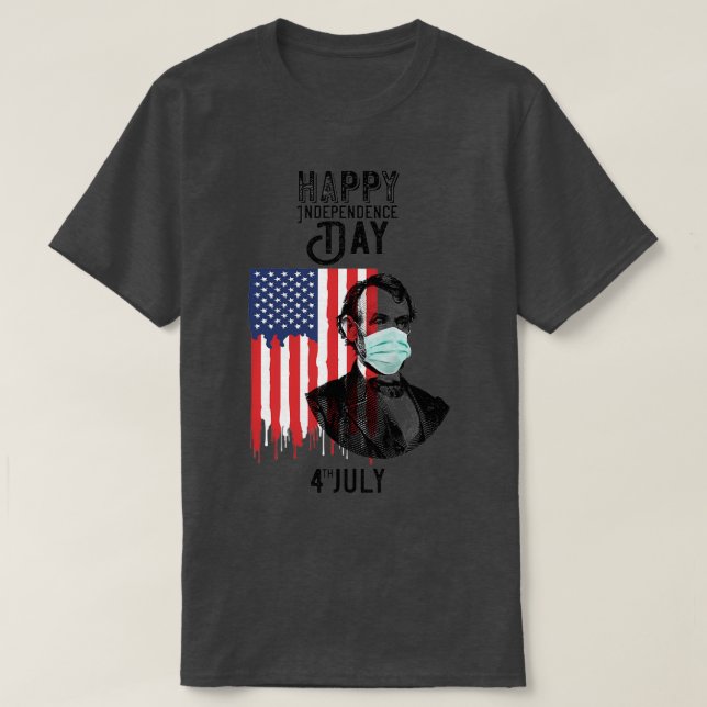 lycklig independence day 4:e july t shirt (Design framsida)