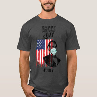 lycklig independence day 4:e july t shirt