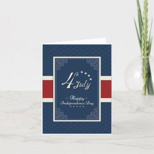 Lycklig Independence day America 1776 Blue Helgkort