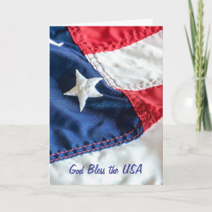 Lycklig-Independence day-Amerikanska flagga Kort