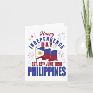 Lycklig Independence day Filippinerna Pinoy Filipi Kort