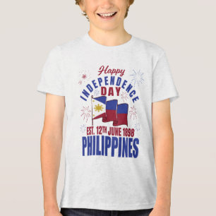 Lycklig Independence day Filippinerna Pinoy Filipi T Shirt