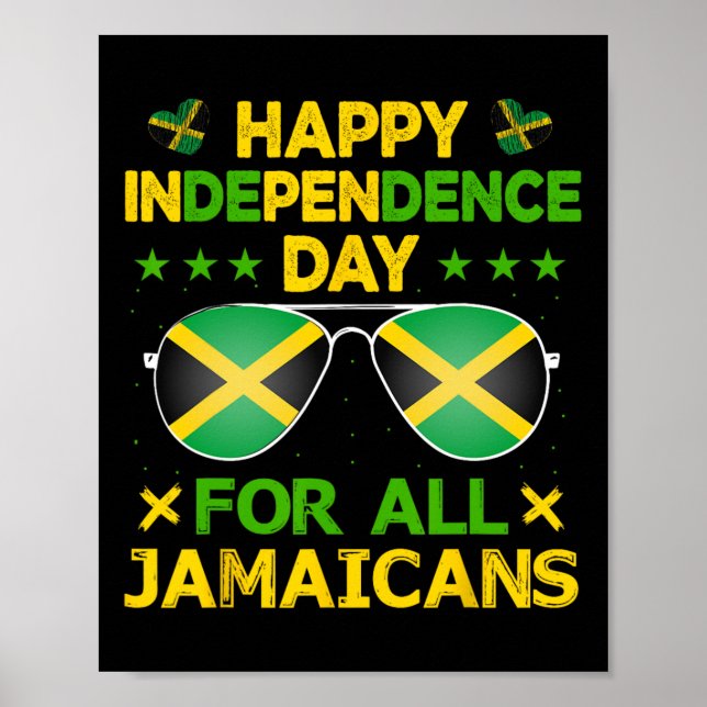 Lycklig Independence day för alla Jamaicans Sungle Poster (Framsidan)