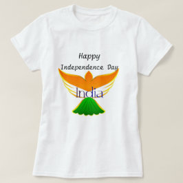 Lycklig independence day Indien (flagga på T Shirt