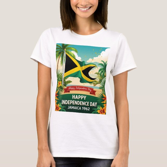 Lycklig Independence day Jamaica 1962 Proud T-Shir T Shirt (Framsida)