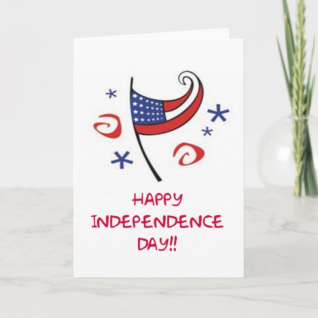 Lycklig Independence day Kort (Framsida)