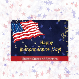 Lycklig Independence day-kort Helgkort