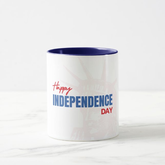 Lycklig Independence day Liberty Silhouette Mugg (Center)