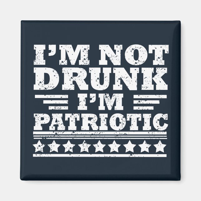 Lycklig independence day lustig 4:e July Magnet (Framsidan)