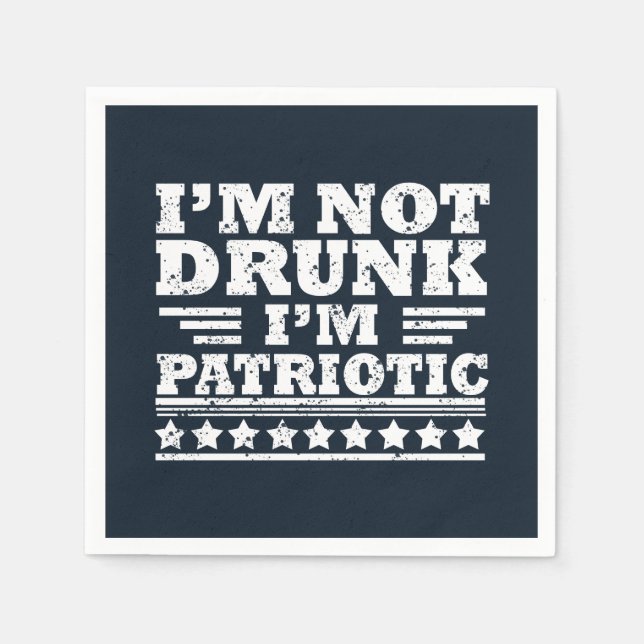 Lycklig independence day lustig 4:e July Pappersservett (Framsidan)