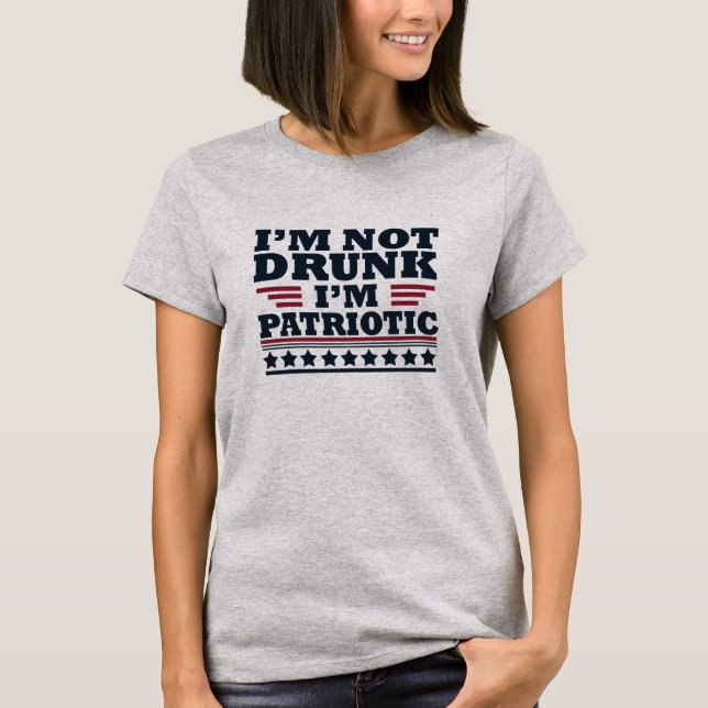 Lycklig independence day lustig 4:e July T Shirt (Framsida)