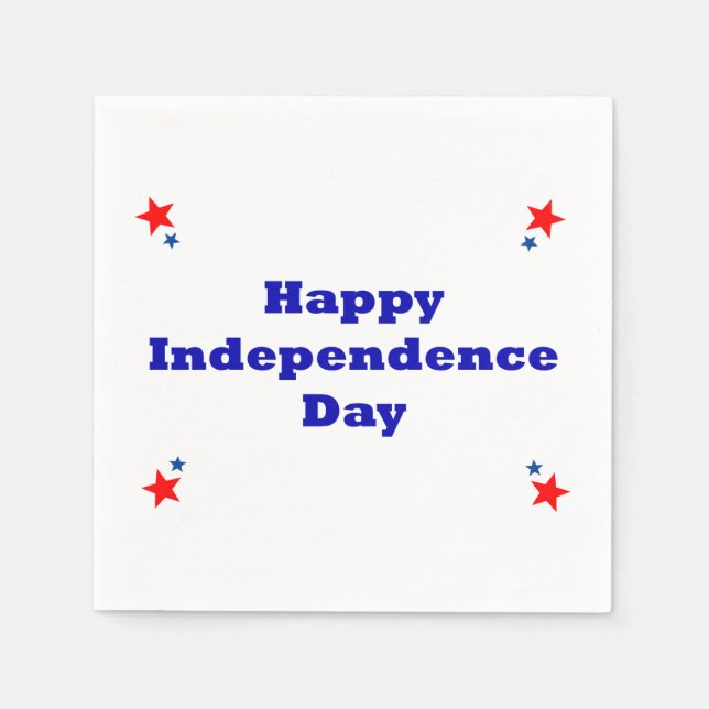 Lycklig Independence day Napkins Pappersservett (Framsidan)
