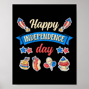Lycklig Independence day - Oberoende 4 juli Poster