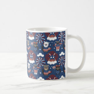 Lycklig Independence day och juli 4 Gift Idea Kaffemugg