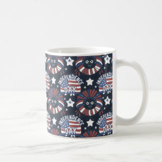 Lycklig Independence day och juli 4 Gift Idea Kaffemugg