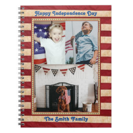 Lycklig Independence day Patriotic Anpassningsbar  Anteckningsbok