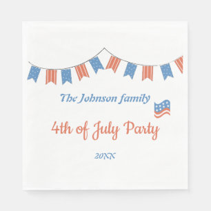 Lycklig Independence day Patriotic Party Pappersservett