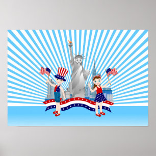 Lycklig Independence day Poster
