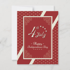 Lycklig Independence day Red Julkort