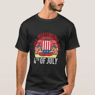 Lycklig Independence day Sunset 4:e juli US Flagga T Shirt