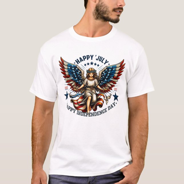 Lycklig Independence day T-shirt (Framsida)
