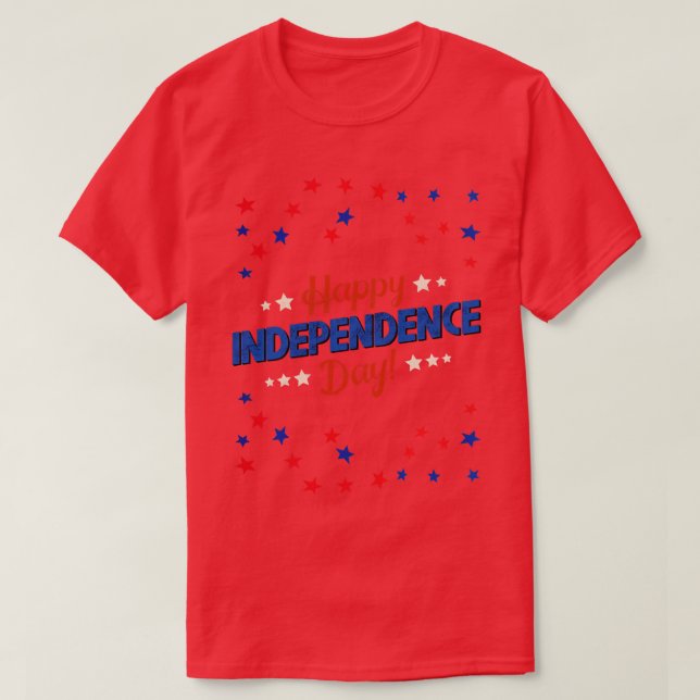 Lycklig Independence day T Shirt (Design framsida)