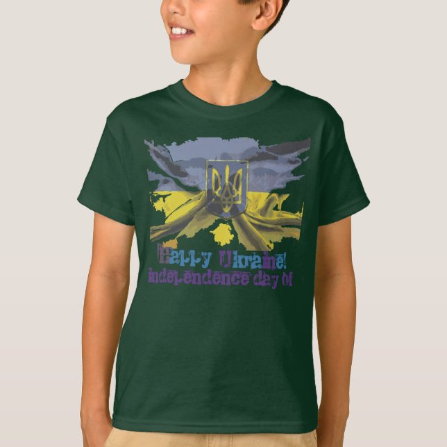 Lycklig independence day Ukraina Tee (Framsida)
