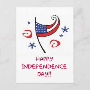 Lycklig Independence day Vykort