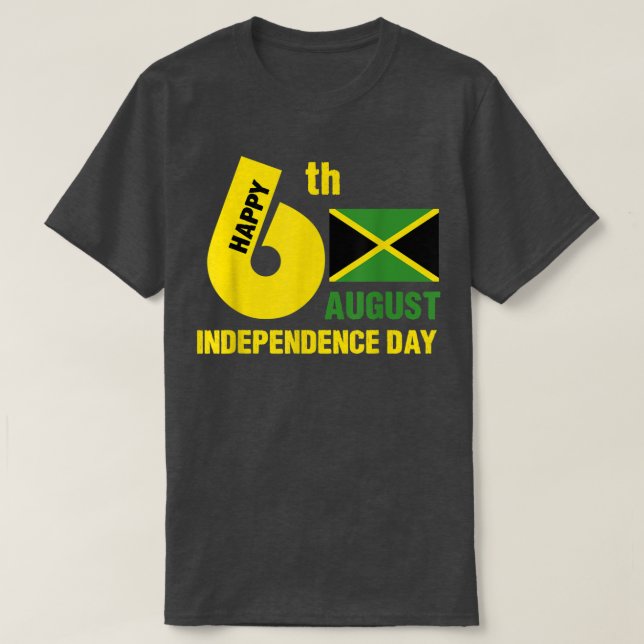 Lycklig Independence Jamaica Est 6e augusti 1962 S T Shirt (Design framsida)
