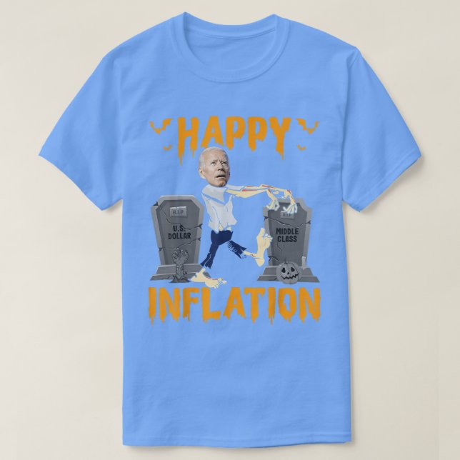 Lycklig Inflation Halloween Zombie 4424 T Shirt (Design framsida)