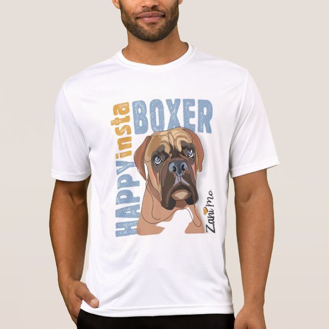 Lycklig Insta Boxer - Zani Mo Hund T Shirt (Framsida)