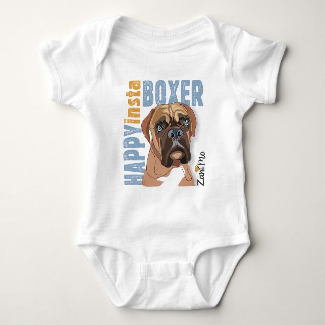 Lycklig Insta Boxer - Zani Mo Hund T Shirt (Framsida)