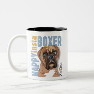 Lycklig Insta Boxer - Zani Mo Hund Två-Tonad Mugg
