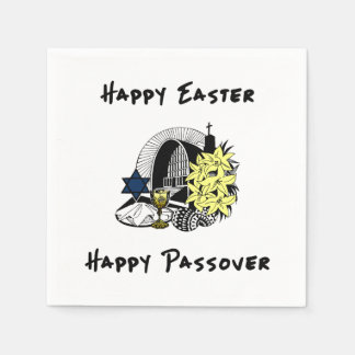Lycklig Interreligiösa Påsk och Passover Pappersservett