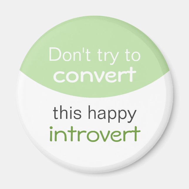 Lycklig Introvert Magnet (Framsidan)