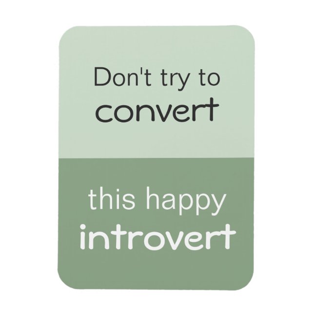 Lycklig Introvert Magnet (Vertikal)