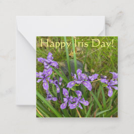 Lycklig Iris-dagen! Anteckningskort