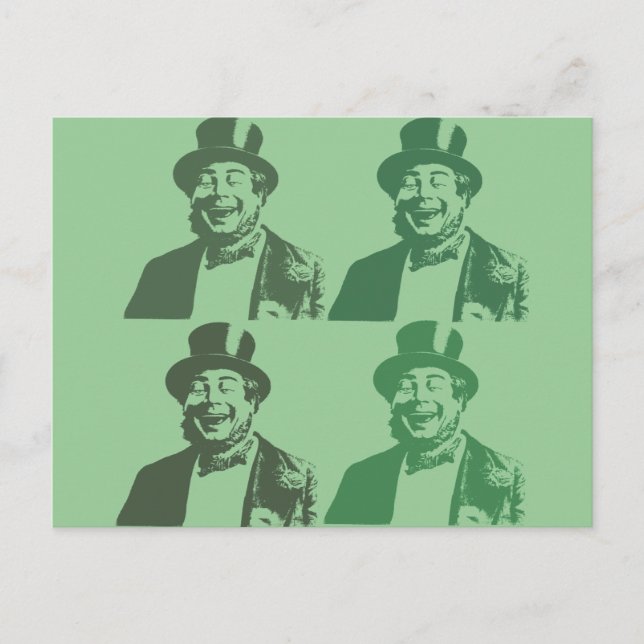 Lycklig Irish Fellow Vykort (Framsida)