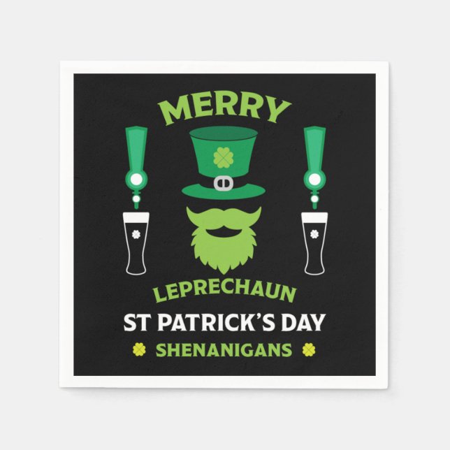 Lycklig Irish Saint patrick's day Australien den 1 Pappersservett (Framsidan)