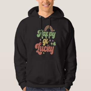 Lycklig Irish Saint Patrick's Day Shamrock Hoodie